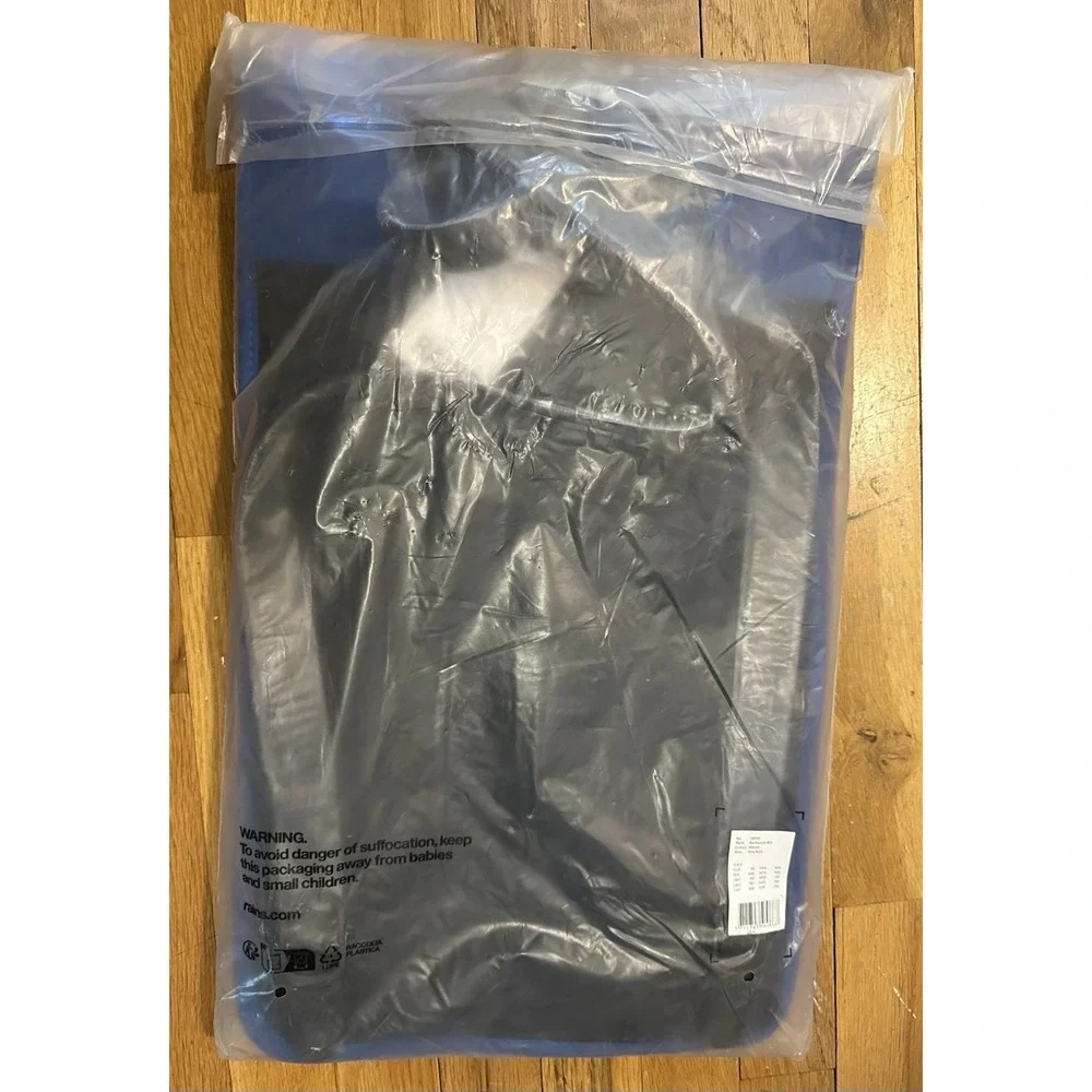 RAINS Backpack Full Size Rucksack Waterproof Blue Wave W3 #13000 Commuter New